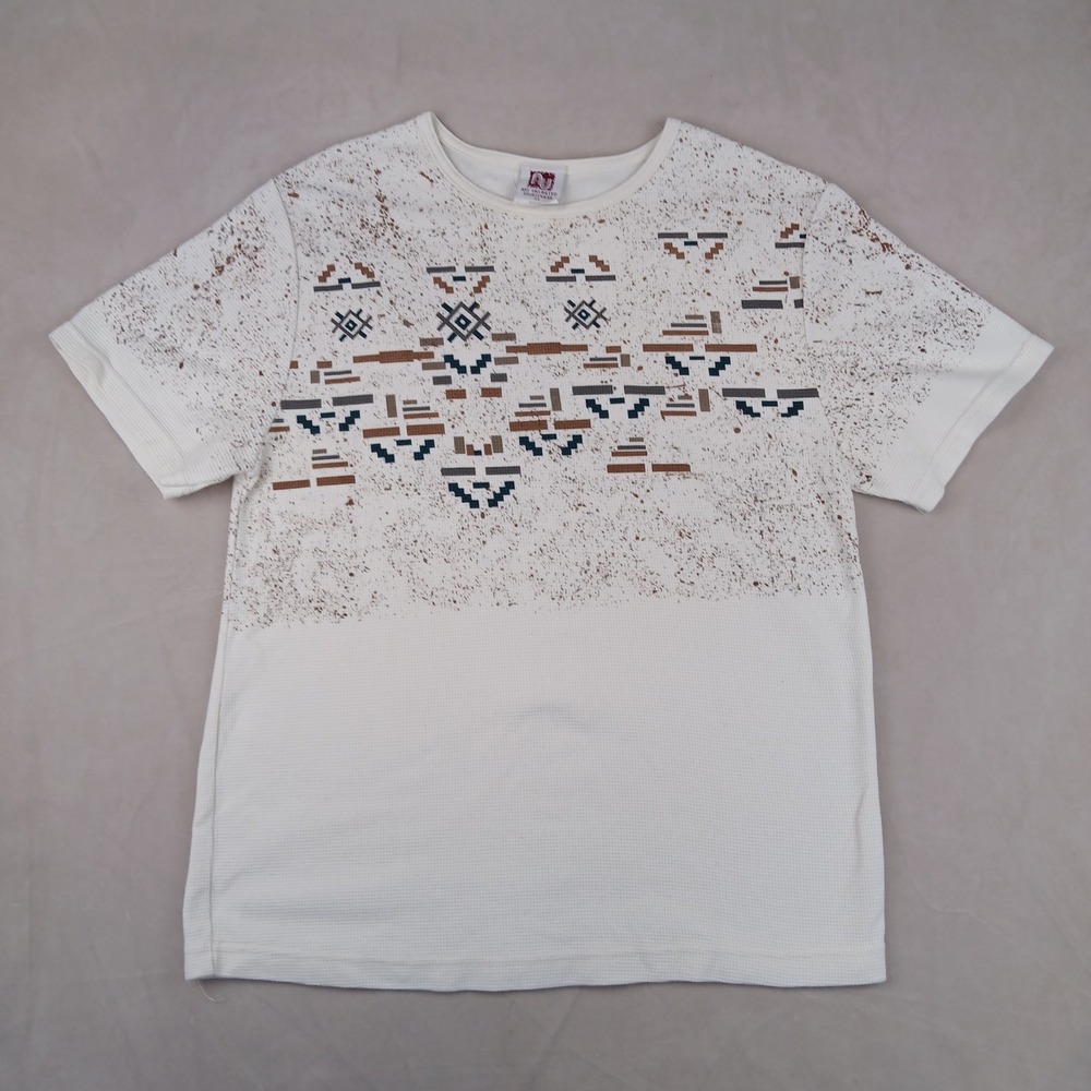 Art Unlimited XL Mens T Shirt Waffle‎ Knit 21x28 Has Defects Double Sided Small